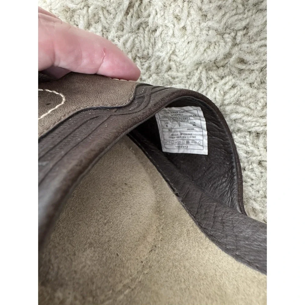 Merrell Womens Luxe Strap Coffee Brown Leather Slingback Open Toe Sandals Size 9